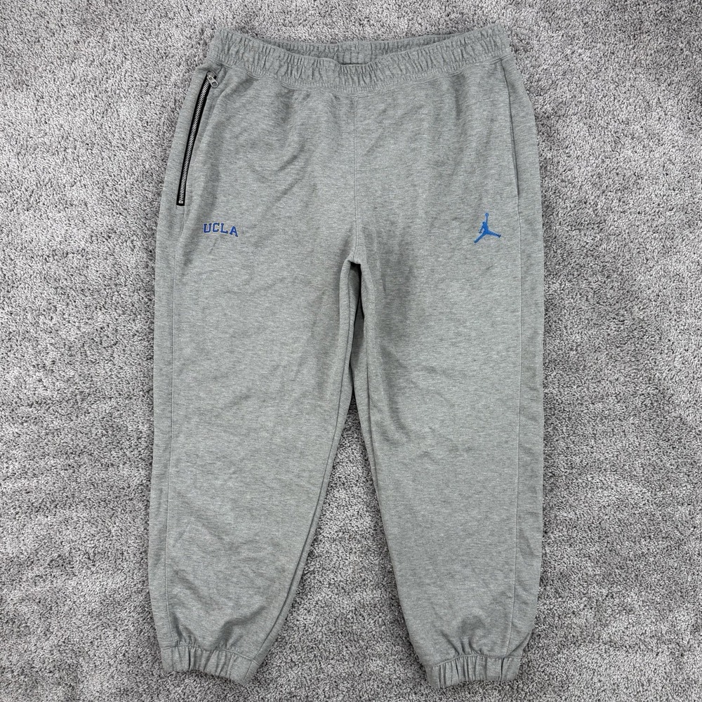 Nike Air Jordan UCLA Joggers Men's 2XL Heathered Gray Bruins Jumpman Performance